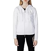 A | X ARMANI EXCHANGE Women's Studded Icon Zip Up Hooded Sweatshirt