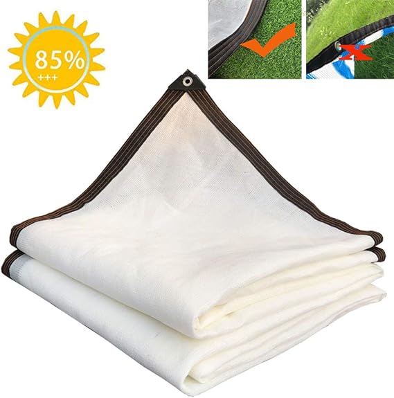 YTYT21 Solar Sombra Paño 85% Tela De Sombra Blanca, Protector Solar