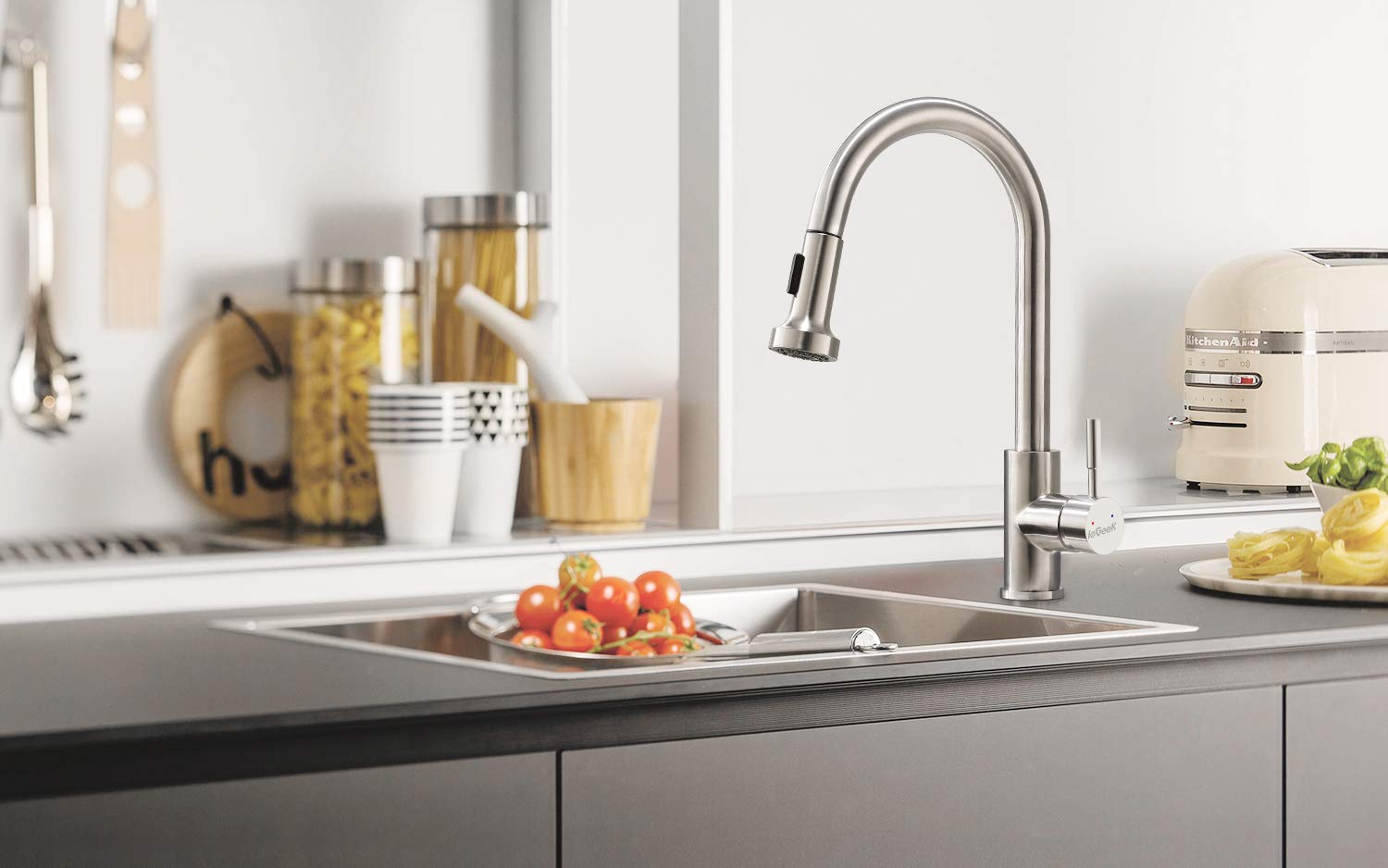 IeGeek Grifo De Cocina Extraiga El Grifo Mezclador De Ducha De Mano De