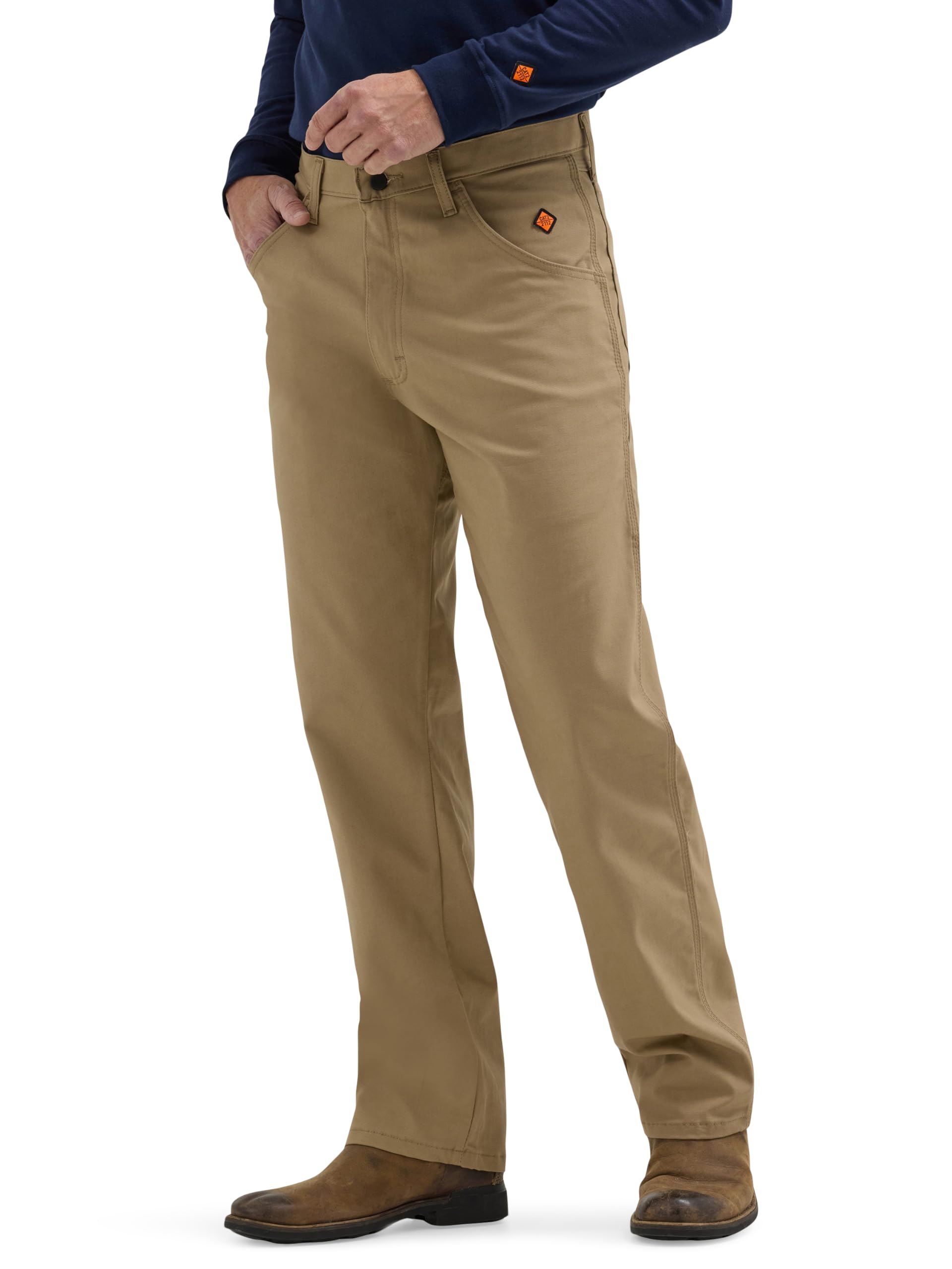 Wrangler Riggs Workwear Men’s Flame Resistant Carpenter Work Pant, Khaki