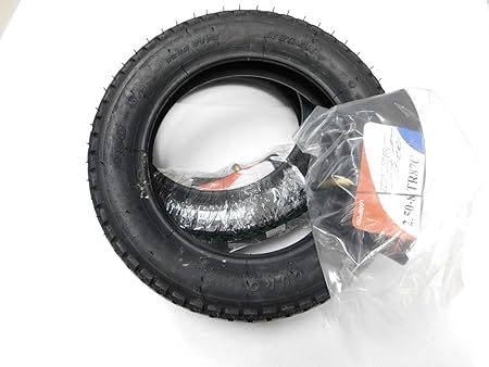 Amazon 電動車イス 後ろタイヤ黒 2 50 8 とチューブ曲がりバルブｘ２組 Duro ダンロップoem工場 タイヤ 車 バイク