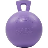 Horsemen's Pride 10 in Jolly Ball Horse Toy, Light Purple | 10 inch Jolly Ball horse toy with handle, won't pop or deflate when punctured, reduces stall boredom, made in USA