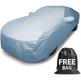iCarCover 15-Layer Premium Quality All Weather Waterproof Car Cover | 100% Rain Snow UV Protection Mazda3, Genesis, Infinit G37, Altima, Lexu s RC, Q60 [Size C13 -See Size Chart] Sky Gray
