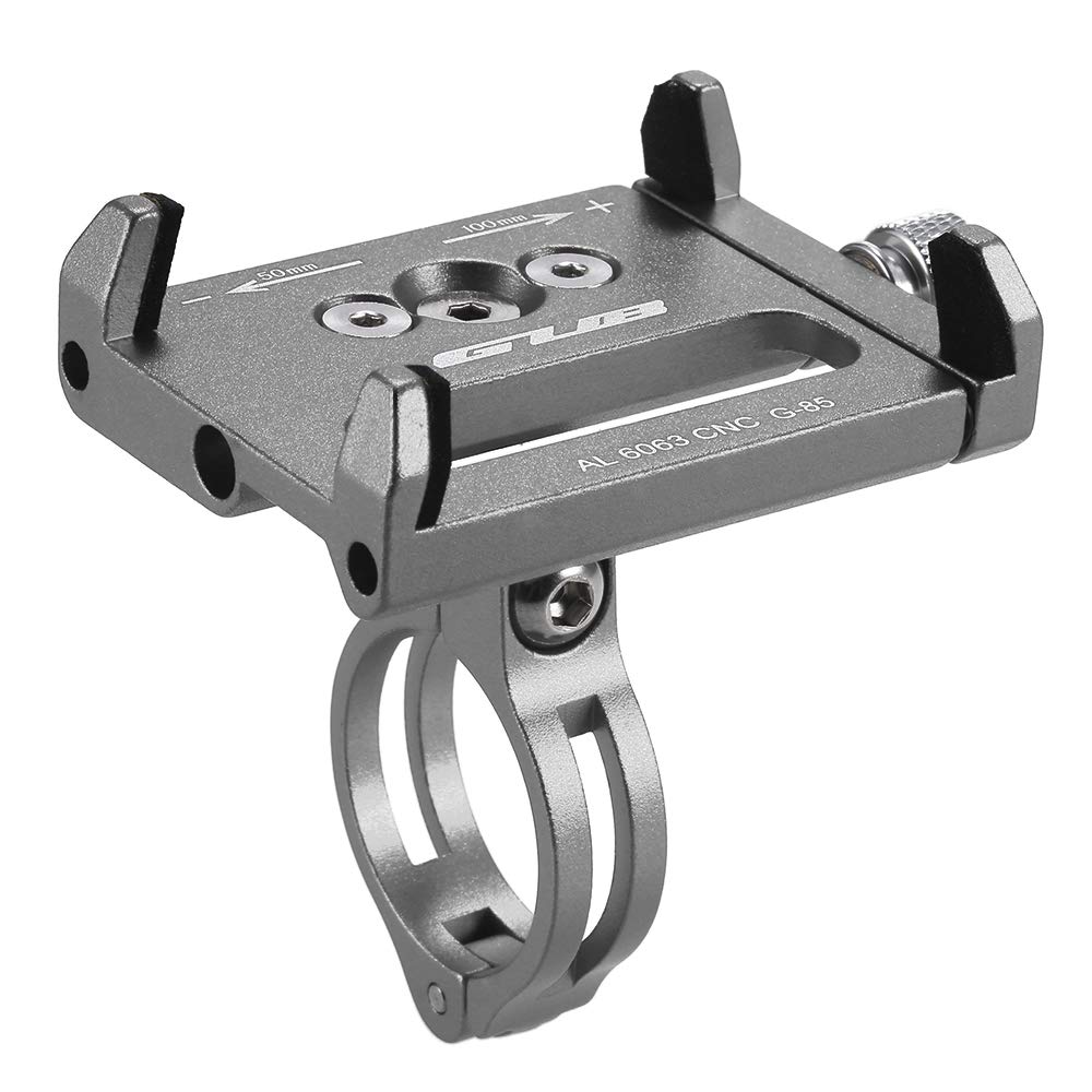 Lixada bicycle phone mount, universal adjustable for 3.6 - 6.2 inch electronic gadgets, Silver