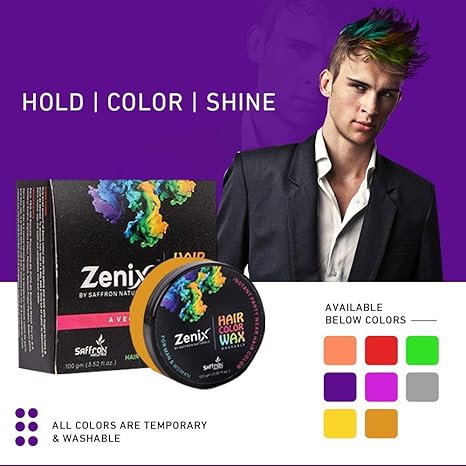 Buy Saffron Natural Unisex Vegan Hair Color Wax Temporary Hair