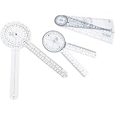 EMI Goniometer Set &ndash; 12", 8", 8" Spinal | 3-Piece Medical Goniometer Kit for Physical Therapy, Rehabilitation &amp; Joint Measurement | EGM-428