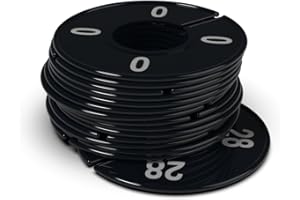 Discount Sizing Sets of Women's Clothing Round Rack Size Dividers (Sizes 0-28 Even) and Quantities Available … (45, Black with White Print)