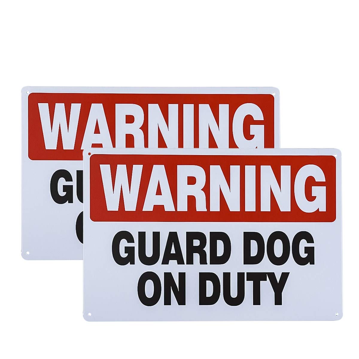 dojune-2 Pack No Trespassing sign Guard Dogs On