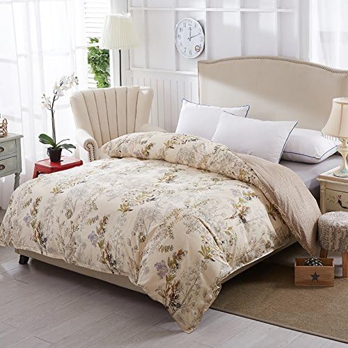 DHWJ Single cotton quilt cover,Thickened Coral velvet Quilt cover Single Flannel Bedding bag-E 5978.7inch(150200cm)