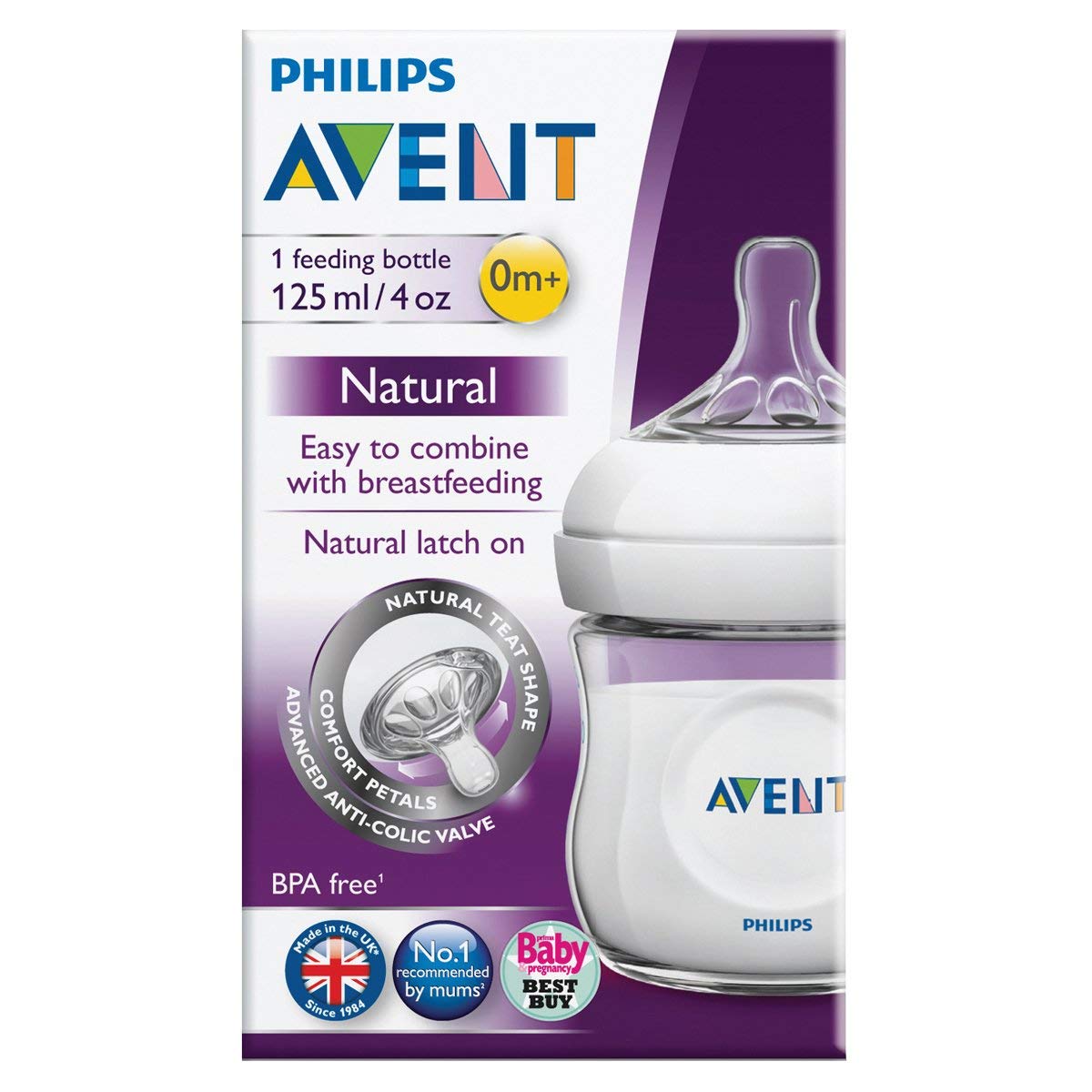 avent natural feeding bottle 125ml
