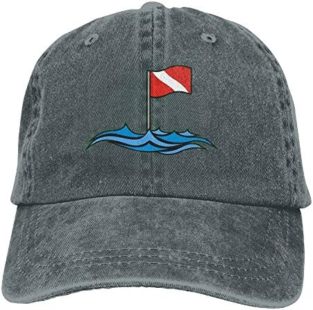 HATS NEW Dive Site Flag Scuba Diving Denim Hat Adjustable Men's Plain Baseball Hats