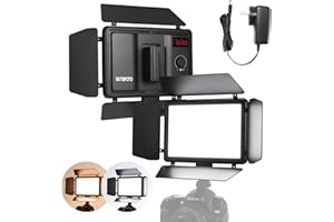 Sutefoto T18 LED Video Light, Indoor & Outdoor 2000 Lumens Panel Light for Photography, IP65 Waterproof & Drop Protection, CRI 96+ Color Temperature Dimmable 3200K-5600K Bi-Color Camera Light