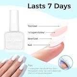 TOMICCA White Nail Polish 15ml Quick Dry Chip Resistant French Manicure view 4