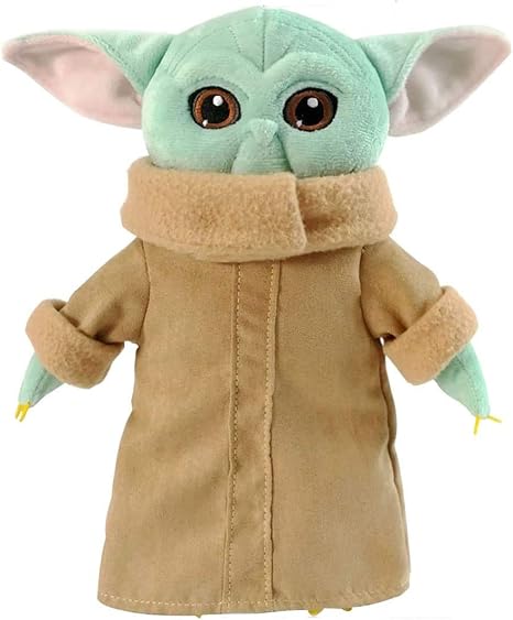 Amazon Com Hcllxx The Child Plush Toy 10 Inch Small Baby Yoda Figure From The Mandalorian Collectible Stuffed Character For Movie Fans Of All Ages Toys Games