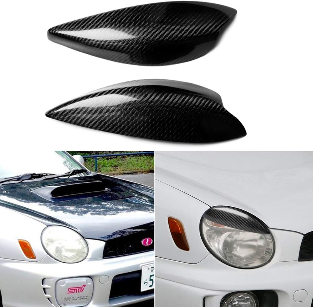 Amazon Com Bywwang For Subaru Impreza Wrx Sti 2002 2003 Car Headlight Cover Stickers Eyelids Eyebrows Trim Sports Outdoors