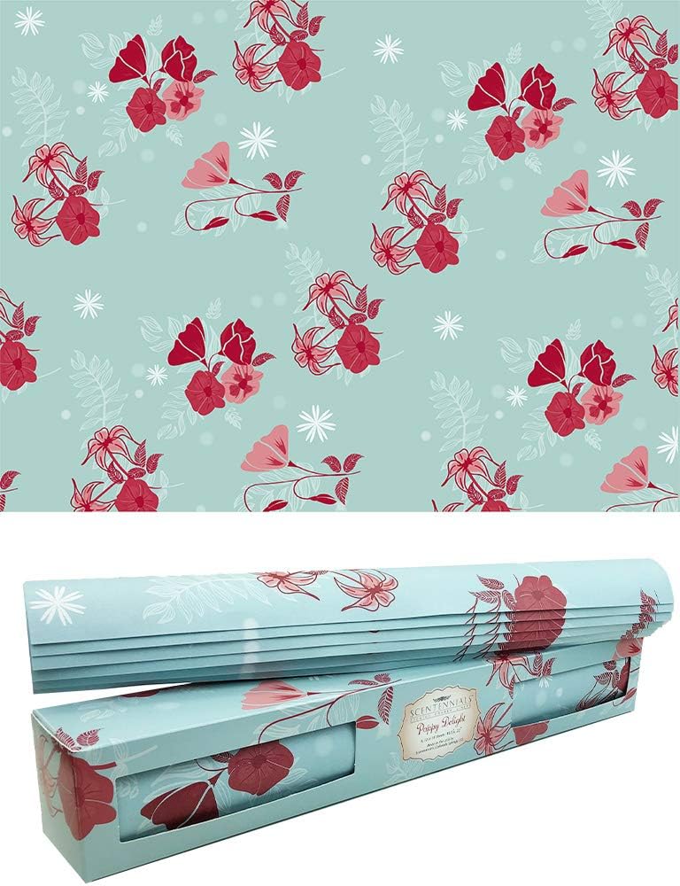 Great for Dresser 12 Sheets Scented Fragrant Shelf & Drawer Liners 16.5