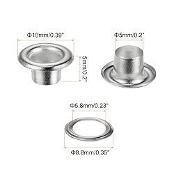 HARFINGTON 200 Set Color Round Grommets 5mm