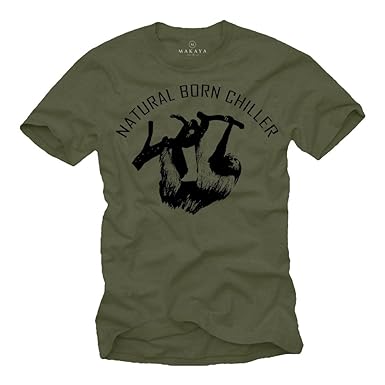 Cooles T-Shirt für Männer Natural Born Chiller Aufdruck schwarz Größe S-XXXL