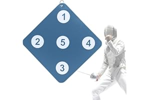 YANGLEI Fencing Training Equipment, Fencing Target For Saber Foil And Epee With Five Bullseye, Self-Training Auxiliary Sword Target, Home Fencing Equipment For Child And Adult Fencer ( Color : Dark blue )