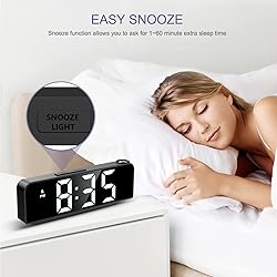 JXTZ Projection Alarm Clock, Alarm Clocks with