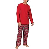 PajamaGram Mens Flannel Pajamas - Christmas Pajamas For Men, Red, SM