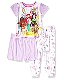 Disney Girls' Princess 3-Piece Loose-Fit Pajamas