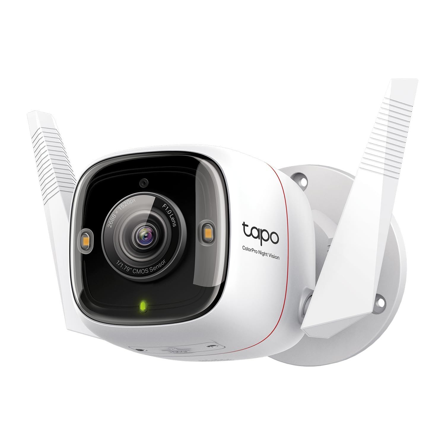 Photo 1 of **WIFI IS UNSTABLE** Tapo TP-Link ColorPro Wi-Fi Outdoor Camera | Plug-in | Daylight Clarity at Night | 2K QHD | Person/Pet/Vehicle Detection | Local/Cloud Storage | 127° FOV | Built-in Siren C325WB