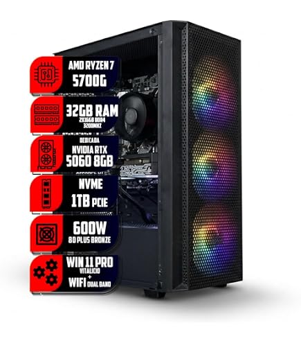 Pc Gamer Amd Ryzen 7 5800x 32gb B550 Wifi 1tb Rtx 4060 8gb