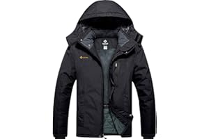 GEMYSE Men's Ski Snow Jacket Warm Winter Waterproof Coat Snowboard Rain Jacket Hooded Windproof Windbreaker