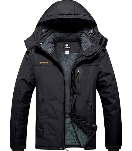 Amazon.com: Wantdo Men's Waterproof Mountain Jacket Fleece