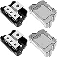 Distribution Block Car Audio, Malictele 3 Way Power Distribution Block 1 x 0/2/4 Gauge Input 3 x 4/8 Gauge Output Amp Power Distribution Block Car Audio Amplifier Splitter for Vehicles Boats 2 Pack