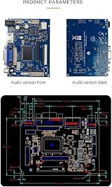 Peowuieu 7 Inch 1024x600 LCD Driver Board VGA 2AV Reversing Priority view 3