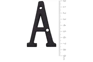BetLight House Address Letters- 3 Inch High Innovative Wrought Iron Numbers, Vintage Nail on Die Cast Mailbox Letters,Letter A
