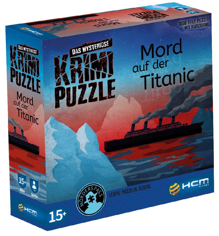 HCM Kinzel 55174 HCM Kinzel-55174-Murder on the Titanic-The Mysterious Crime Including Crime History Puzzle 1000 Pieces, Multi-Coloured
