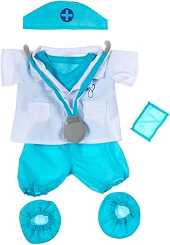 Arzt Outfit Mit Stethoskop Fur 40 Cm Plusch Kleidung Fur Teddybar Stofftier Pluschtier Amazon De Spielzeug