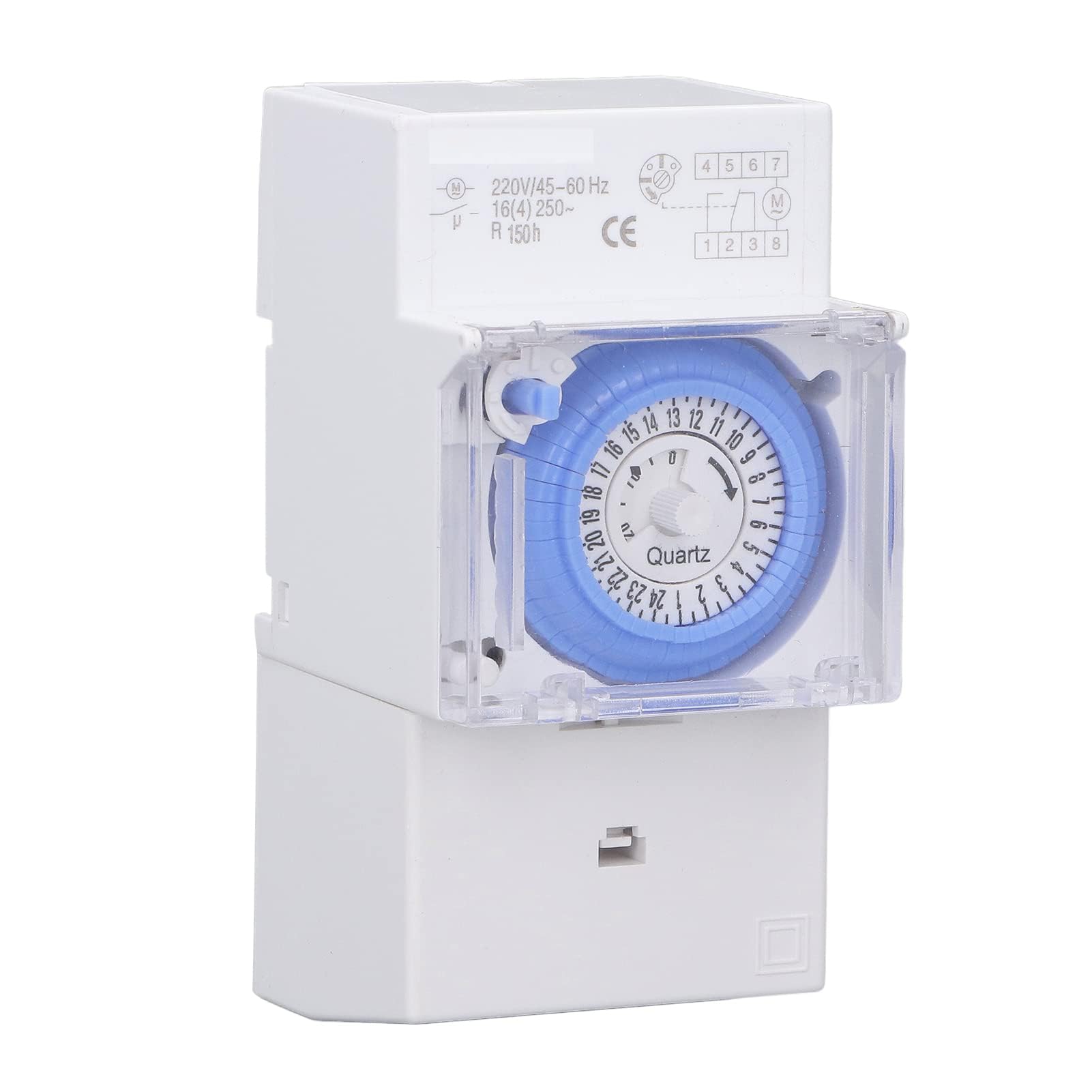 Mechanical Timer, AC230V 16A Timer Switch, Waterproof Programmable 24 Hours Timer Relay Time Switch, Analog Mechanical Timer for Switching Light,Water Heater,Irrigation Systems