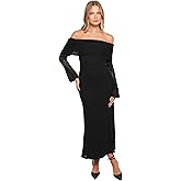 Petal & Pup Womens Wilma-Off-Shoulder-Dress-Black