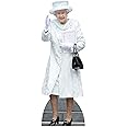 Star Cutouts, Queen Elizabeth II in White Dress, Life-Size Cardboard Cutout Standup - 68 x 24 inches