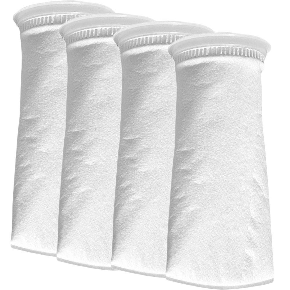 HRTFILTERS 100 Micron 4" Inch Ring by 9" Short Bag Filters Felt Filter Sock for Aquarium Marine Reef Sump (100 Micron/um 4 x 9 Inch)