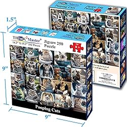 Think2Master Pooping Cats 250 Pieces Jigsaw Puzzle