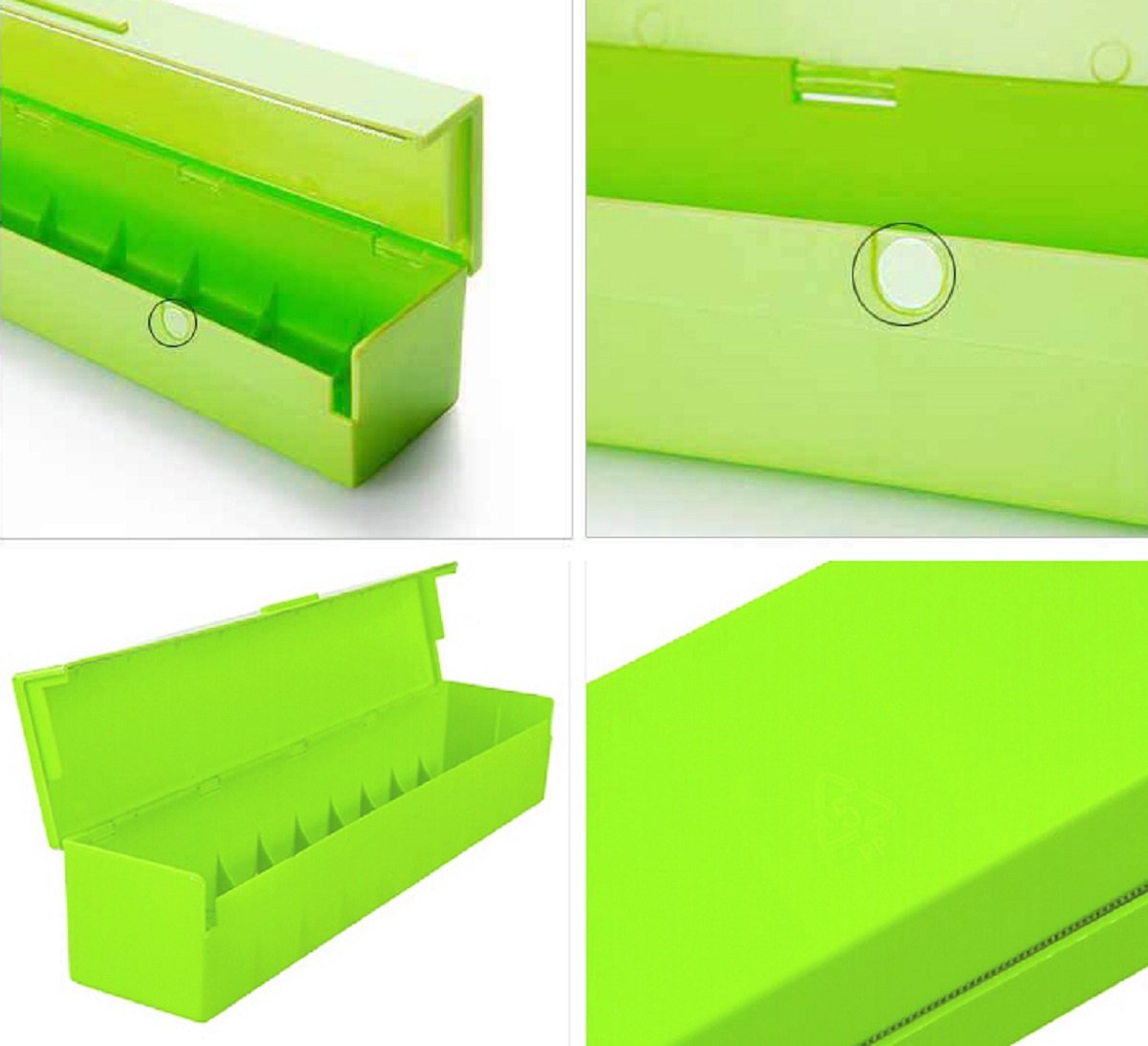 Food Wrap Dispenser, ixaer Wrap Cutter, Kitchen Tool Foil Cling Film Wrap Dispenser Plastic Sharp Cutter Storage Holder