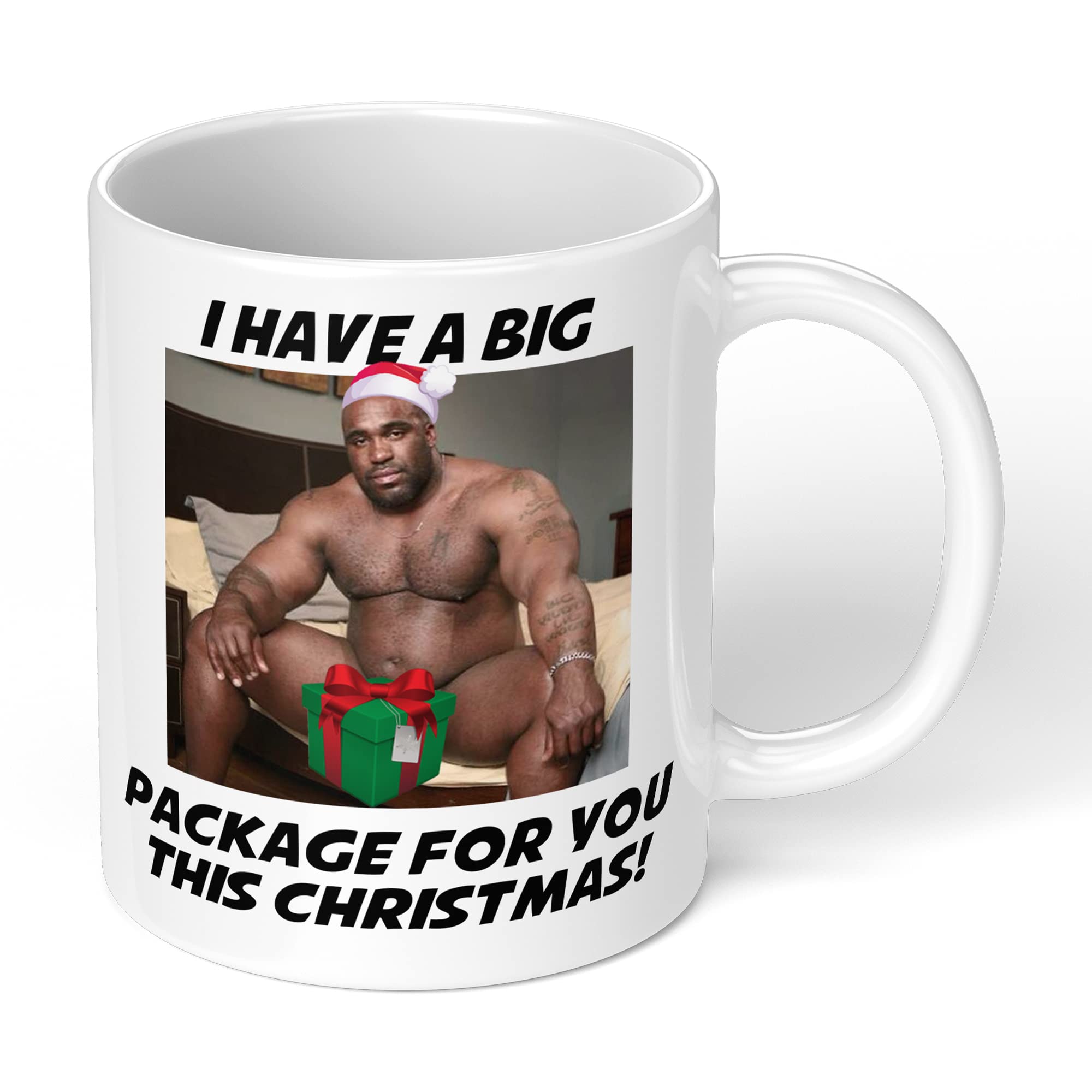 Print Maniacs Barry Wood Christmas 11oz Mug Gift Secret Santa Stocking Women Girls Her Hot Coffee Tea Xmas Present Adult Joke Funny Rude Naughty Big Package Mug (Christmas Theme Fill)