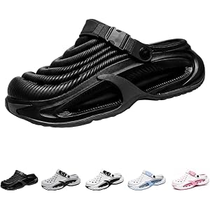 Linulyoa Men's and Women's Summer Sneakers 3D Performance Cloud Cushion Non-slip Thick Sole Hollow Breathable Slides Garden S
