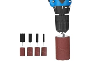 Saluaqui 20 Pcs Spindle Sander, Sanding Drum Set, Drum Sanders for Woodworking Spindle Sander Sleeves with Case, for Drill Pr