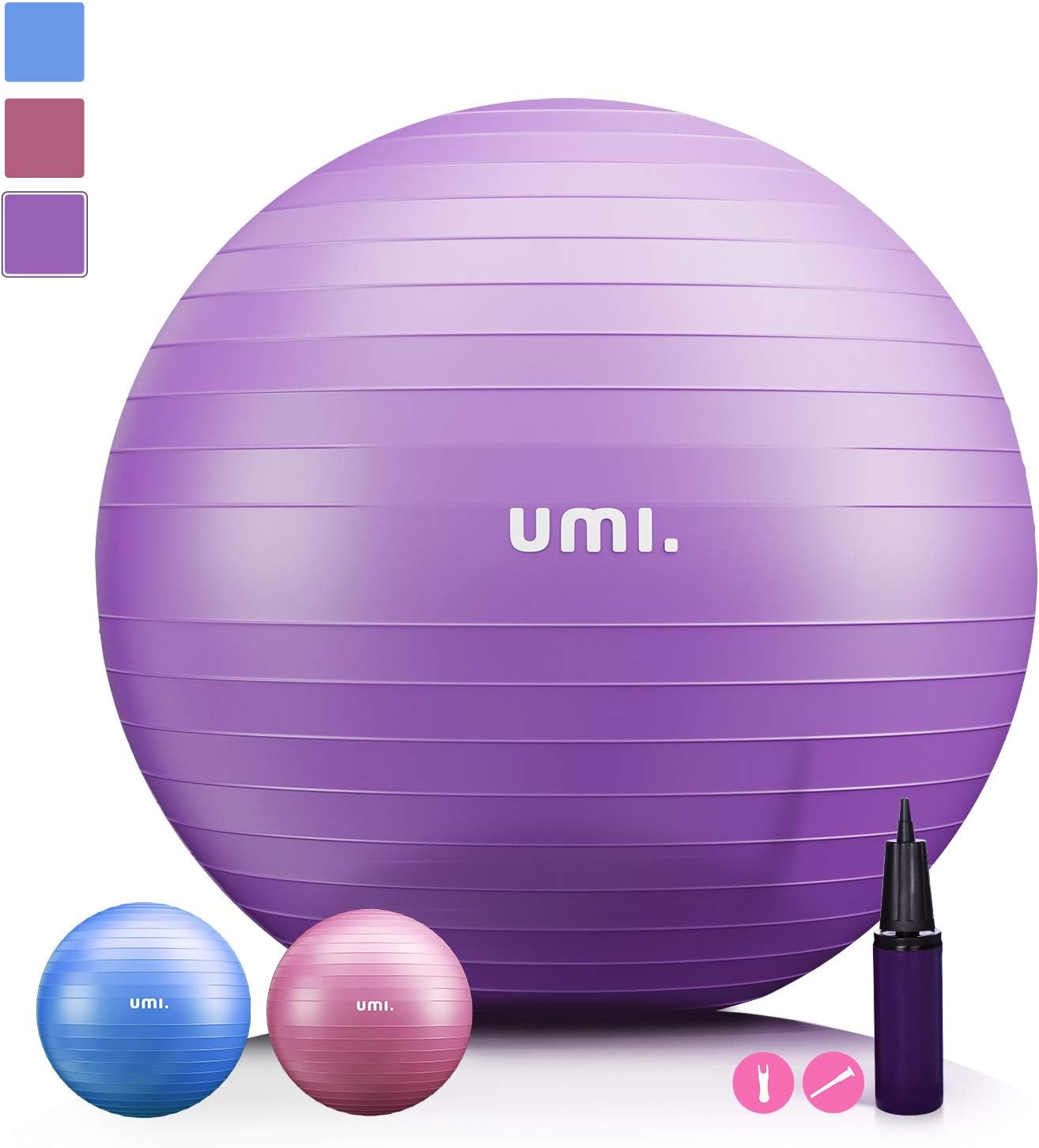 Amazon Brand Umi Exercise Fitness Ball Yoga Swiss Ball with Hand