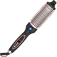 Hywestger Curling Iron Thermal Brush 1.5 Inch Global Voltage Travel-Friendly with Digital Display Temperature Ceramic Tourmal