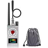 JMDHKK K18+ Hidden Camera Detector, Spy Camera Finder, Bug Detector, Magnetic Field Detector, Listening Device Detector – Privacy Protection Tool for Home, Office, Hotel, and Travel Security(Silver)