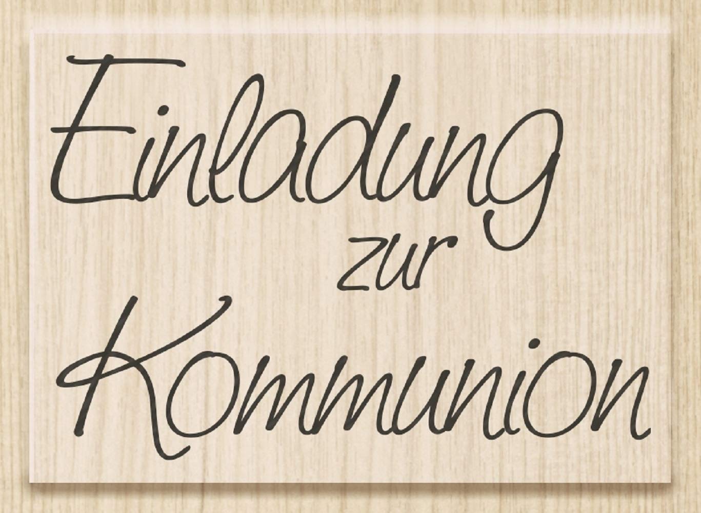 Knorr Prandell 211800100 Knorr pr-211800100 Wooden Stamp (Communion & Confirmation) Motif Size 6.1 x 4.2 cm Motif Einladung zum Kommunion