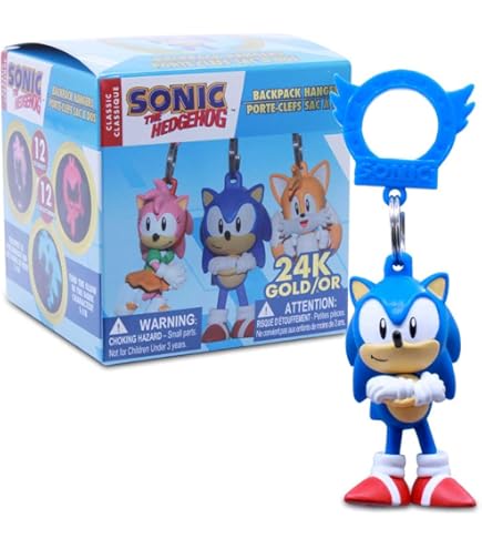 Amazon.com: Sonic the Hedgehog Glow & Gold Backpack Keychain S4