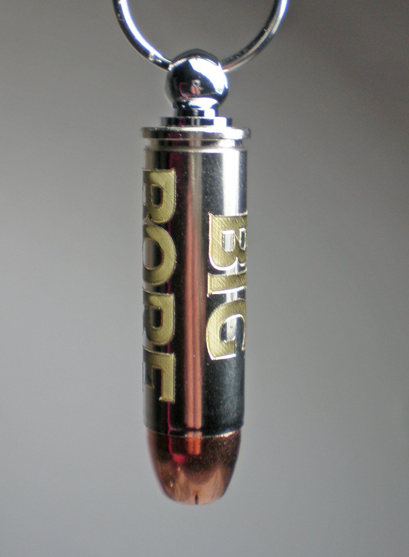 454 Casull Bullet Nickel Engraved Personalized Key Chain